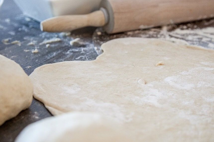 masa de pan aplastada