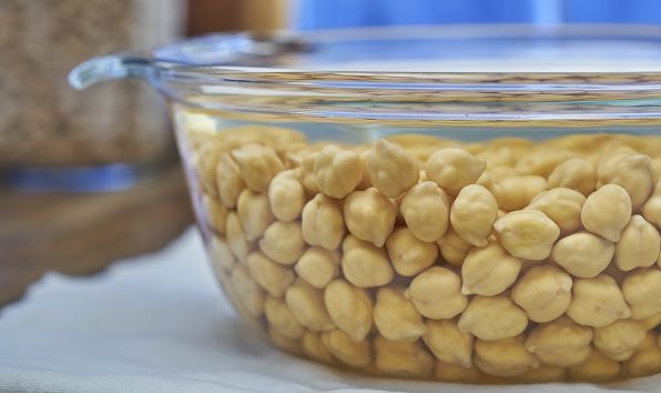 Garbanzos en remojo