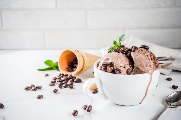 Helado de café sin heladera
