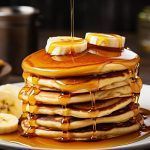 Panquecas con miel y plátanos