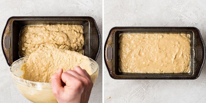 how-to-make-the-best-easy-banana-bread-recipe-batter-into-pan