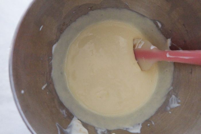 yogurt cheesecake filling mixed