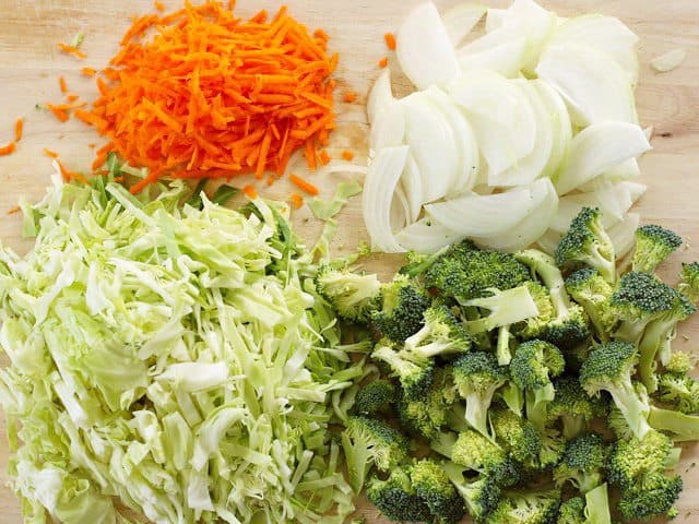 verduras cortadas