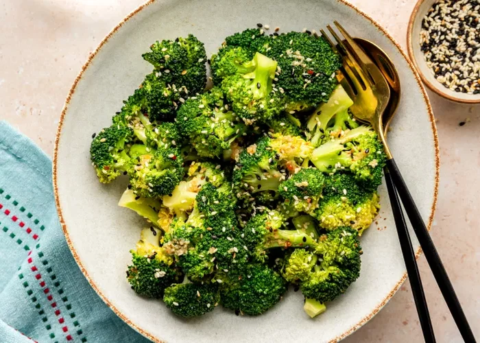 Brócoli en salsa de sésamo