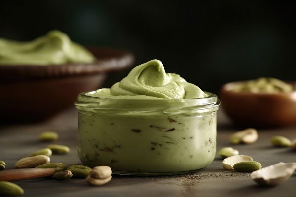 Crema de pistacho en tarro de cristal