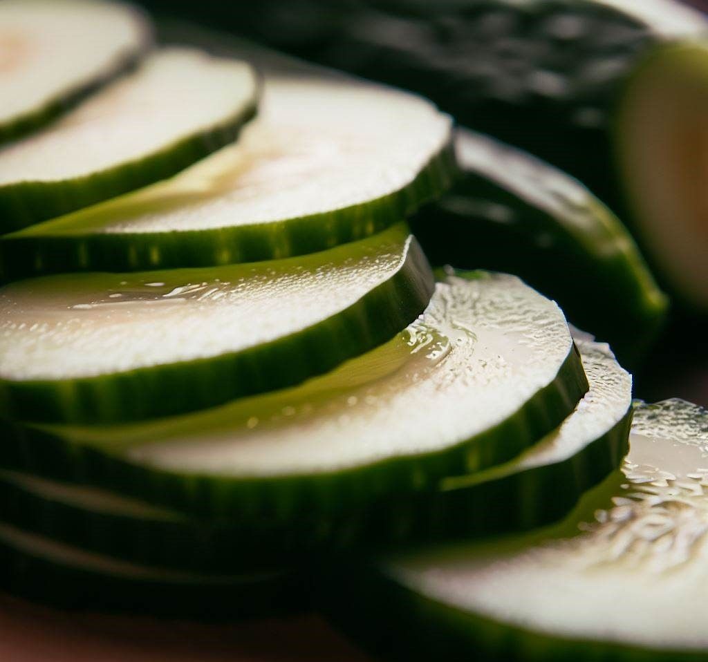 Cortar pepino en láminas