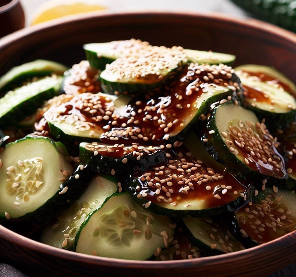 Ensalada de pepino y sésamo