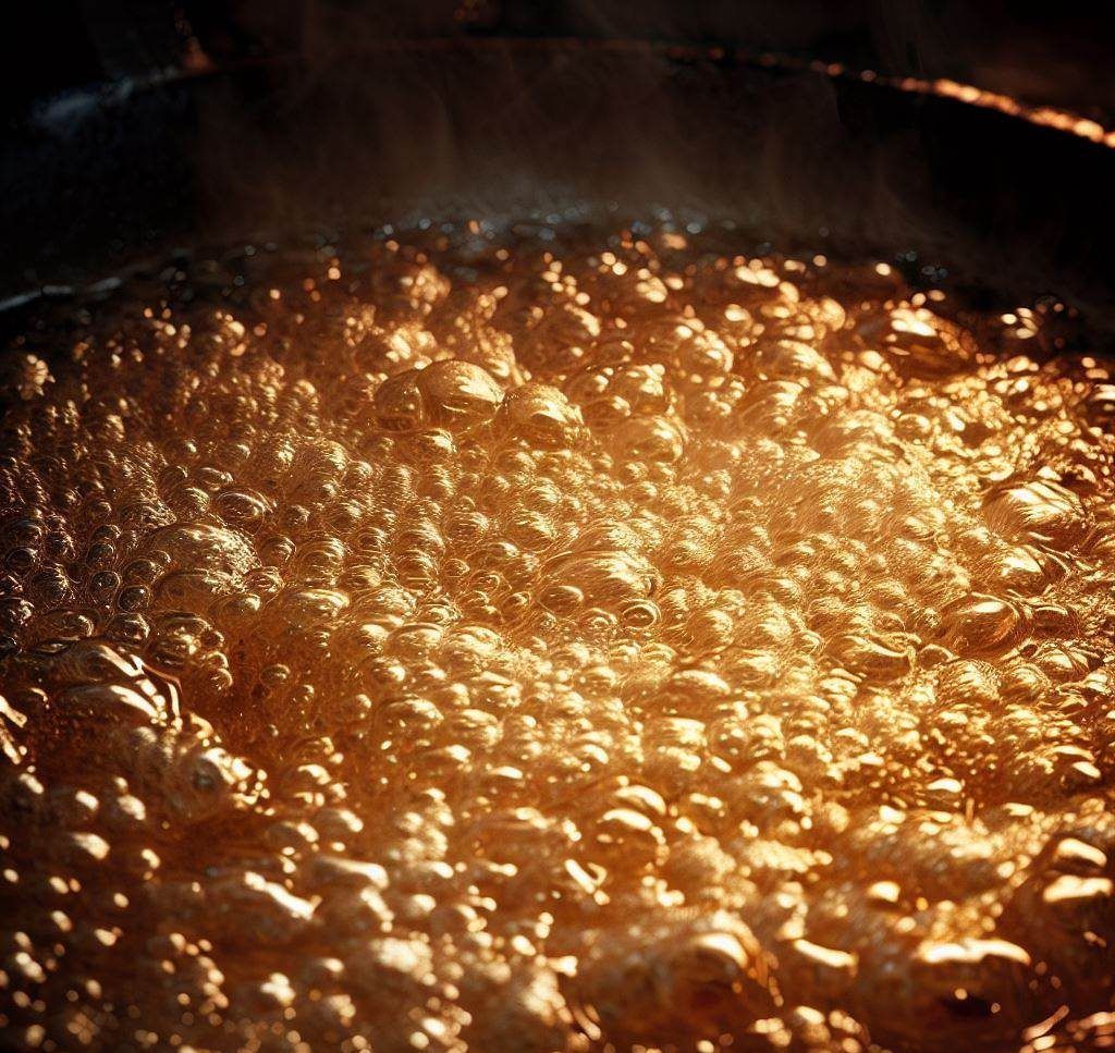 sarten con abundante aceite. freir en aceite.