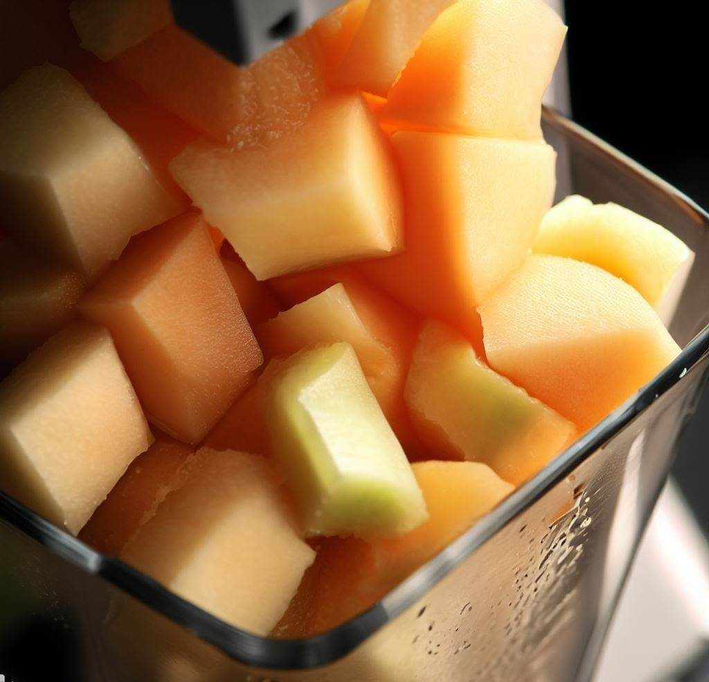 licuadora con melón