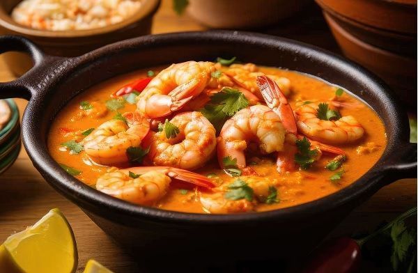Moqueca brasileña de camarones