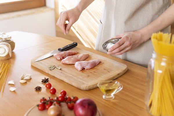 Preparar los filetes de pollo